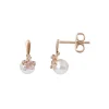 Boucles d'oreilles Brillaxis perles diamants noeuds