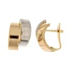 Boucles d'oreilles Brillaxis entrelacées bicolore