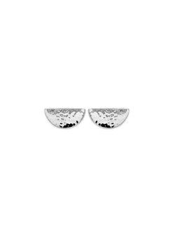 Boucles d'oreilles Brillaxis demi-lune martelées