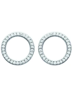 Boucles d'oreilles Brillaxis cercles empierrés