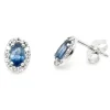Boucles d'oreilles Brillaxis or saphirs diamants