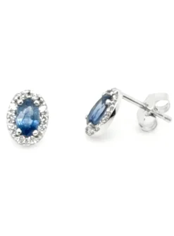 Boucles d'oreilles Brillaxis or saphirs diamants