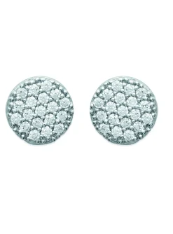 Boucles d'oreilles Brillaxis rondes empierrées