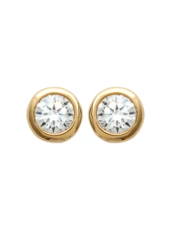 Boucles d'oreilles Brillaxis puces plaqué or 3mm