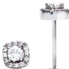 Boucles d'oreilles Brillaxis diamants forme carré