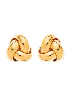 Boucles d'oreilles Brillaxis bouton noeud or jaune_x005f_x000D_9 carats