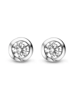 Boucles d'oreilles Brillaxis diamants sertis clos or