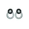 Boucles d'oreilles Brillaxis argent black et white