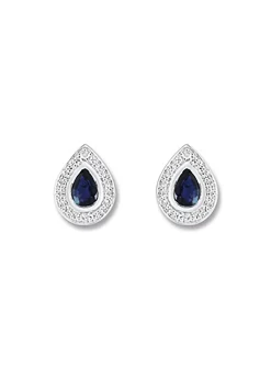 Boucles d'oreilles Brillaxis saphir et diamant