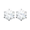 Boucles d'oreilles Brillaxis argent rhodié oxydes