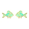 Boucles d'oreilles Brillaxis poissons bleus