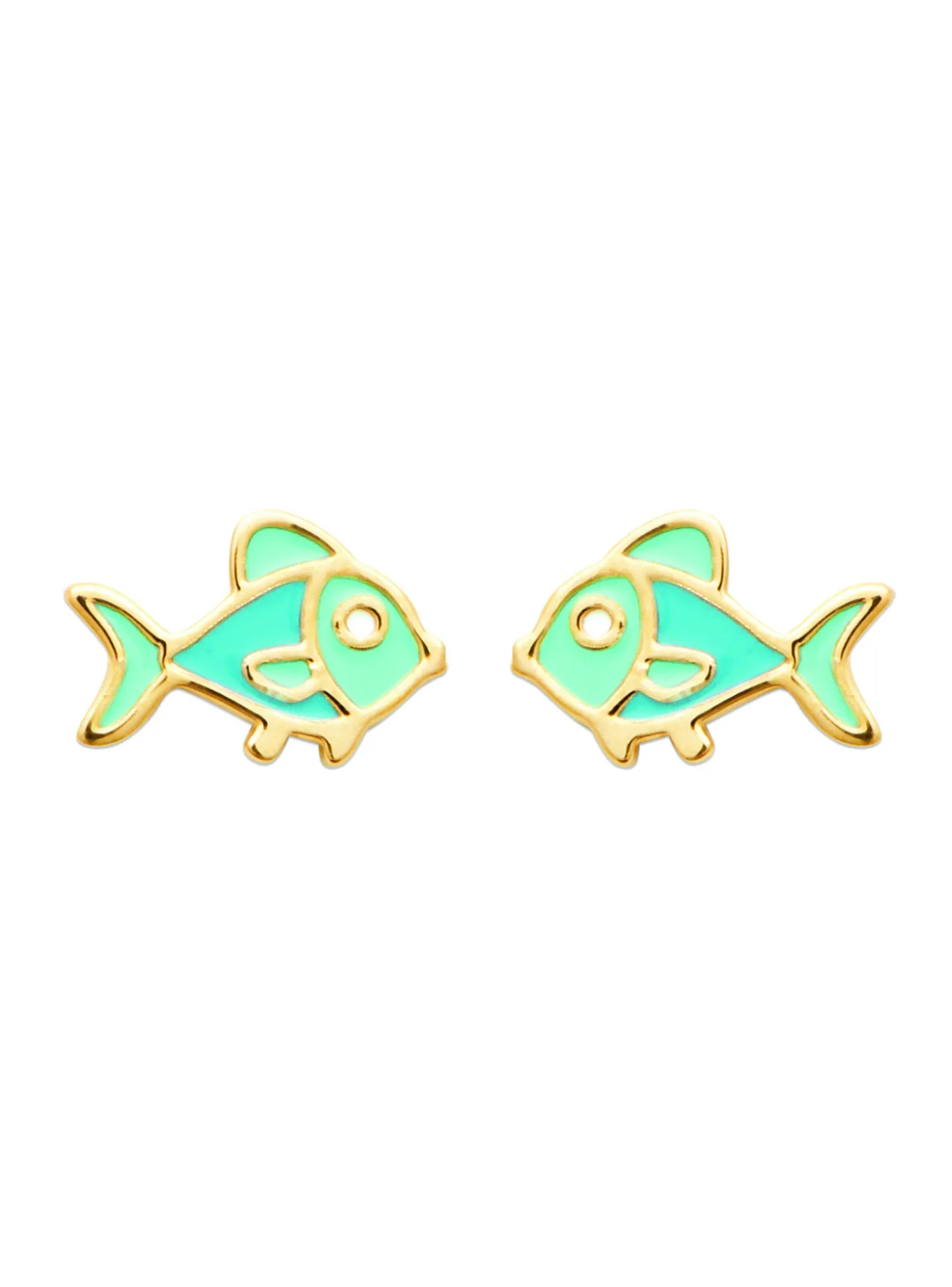 Boucles d'oreilles Brillaxis poissons bleus