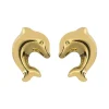Boucles d'oreilles Brillaxis dauphin or à vis