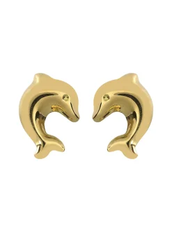 Boucles d'oreilles Brillaxis dauphin or à vis