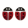 Boucles d'oreilles Brillaxis coccinelle argent