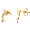 Boucles d'oreilles Brillaxis dauphin or 9 carats