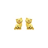 Boucles d'oreilles Brillaxis petit chat or 750/1000
