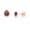 Boucles d'oreilles Brillaxis coccinelle