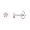 Boucles d'oreilles Brillaxis étoile or blanc