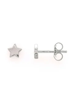 Boucles d'oreilles Brillaxis étoile or blanc