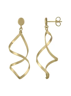 Boucles d'oreilles Brillaxis double spirale or