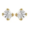 Boucles d'oreilles Brillaxis diamants 4 griffes or_x005f_x000D_jaune 9 carats 3mm