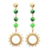 Boucles d'oreilles Brillaxis soleil rubis zoisite