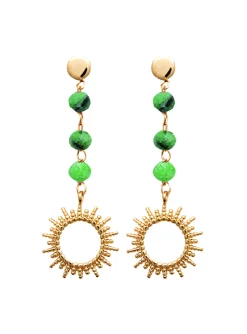 Boucles d'oreilles Brillaxis soleil rubis zoisite