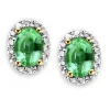 Boucles d'oreilles Brillaxis ovales or émeraude