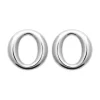 Boucles d'oreilles Brillaxis cercle argent rhodié