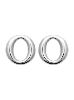 Boucles d'oreilles Brillaxis cercle argent rhodié