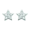 Boucles d'oreilles Brillaxis étoile argent rhodié OZ