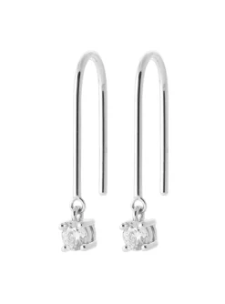 Boucles d'oreilles Brillaxis argent rhodié OZ