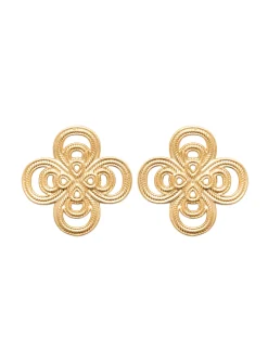 Boucles d'oreilles Brillaxis trèfle fantaisie