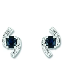 Boucles d'oreilles Brillaxis saphirs diamants or