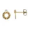 Boucles d'oreilles Brillaxis ronds martelés oxydes