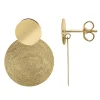 Boucles d'oreilles Brillaxis or pastille givrée