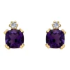 Boucles d'oreilles Brillaxis or améthystes oxydes