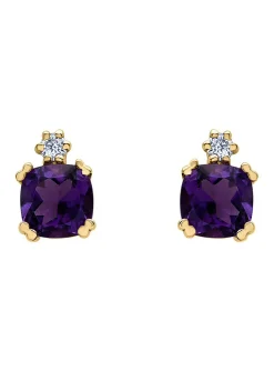 Boucles d'oreilles Brillaxis or améthystes oxydes