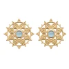 Boucles d'oreilles Brillaxis agate bleue