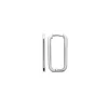 Boucles d'oreilles Brillaxis rectangulaire_x005f_x000D_aragent rhodié