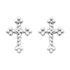 Boucles d'oreilles Brillaxis argent croix