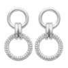 Boucles d'oreilles Brillaxis anneaux argent empierré