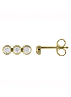 Boucles d'oreilles Brillaxis oxydes en or 9 carats