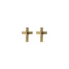 Boucles d'oreilles Brillaxis or jaune croix ciselée