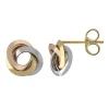 Boucles d'oreilles Brillaxis cercles 3 ors 9 carats