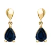 Boucles d'oreilles Brillaxis saphir pendants_x005f_x000D_or jaune 9 carats
