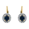 Boucles d'oreilles Brillaxis brisures saphir