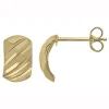 Boucles d'oreilles Brillaxis 1/2 jonc strié_x005f_x000D_or jaune 18 carats