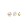 Boucles d'oreilles Brillaxis or perles de culture8/8,5 mm